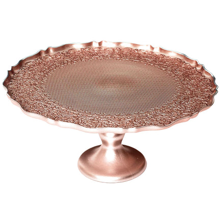 Dekoratīvs kūku statīvs rozā–zelta tonī Ø32 cm