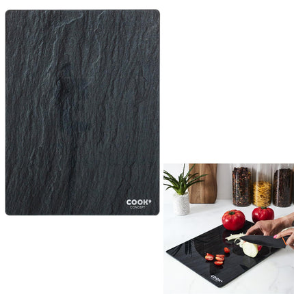 Stikla griešanas dēlis marmora zīmējums– tumši zils 40 × 30 cm