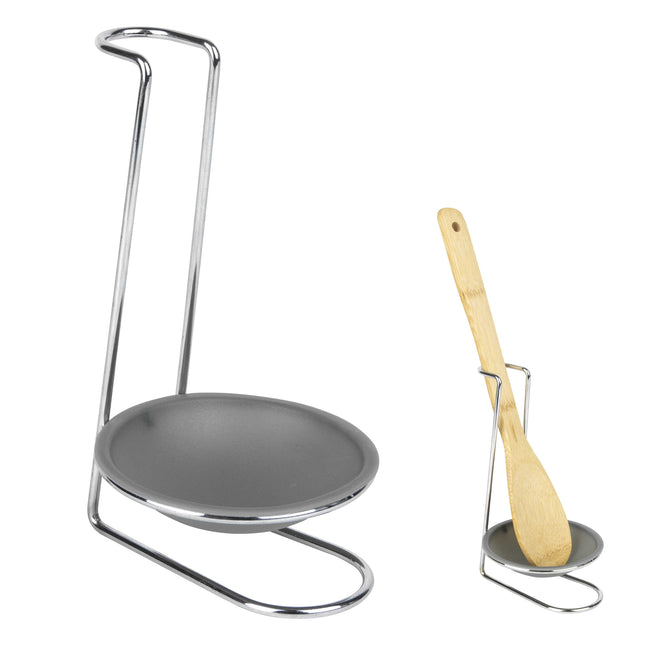 Virtuves piederumu turētājs ar paliktni