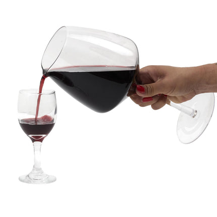Vīna karafe glāzes formā 1,6 L – eleganta stikla karafe vīnam un dzērieniem