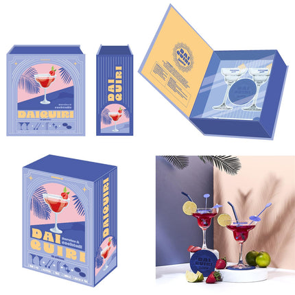 Daiquiri Lovers kokteiļu glāžu komplekts ar aksesuāriem (2 glāzes)