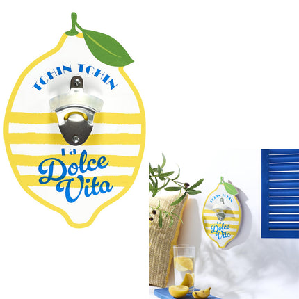 Sienas pudeļu attaisāmais "Dolce Vita" – citrona dizains