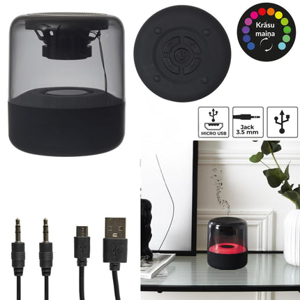 Bezvadu Bluetooth skaļrunis ar LED apgaismojumu