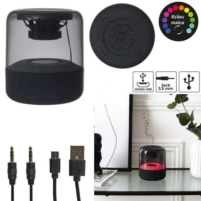 Bezvadu Bluetooth skaļrunis ar LED apgaismojumu
