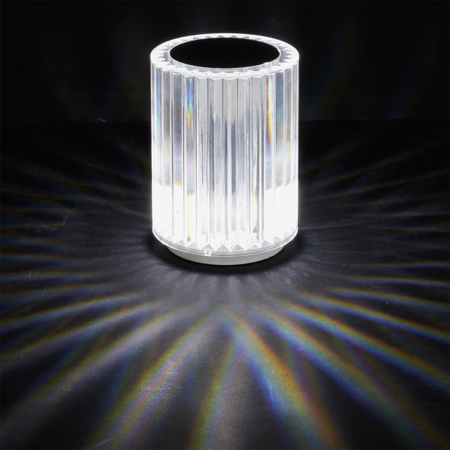 Skārienjutīga uzlādējama LED galda lampa – kristāla efekts, 12 cm