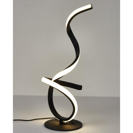 Dekoratīvā LED galda lampa – moderna spirāles forma, 46 cm