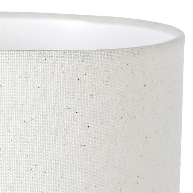 Keramikas galda lampa ar lina abažūru – 50 cm, krēmkrāsas interjera lampa