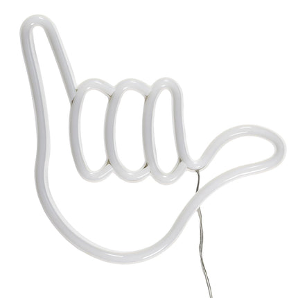 LED neona sienas lampa – rokas dizains, 22,5 × 22 cm