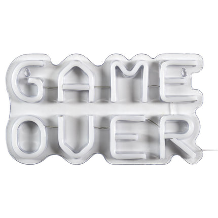 LED neona efekta lampa “GAME OVER”, daudzkrāsu, USB, 33 × 18 cm