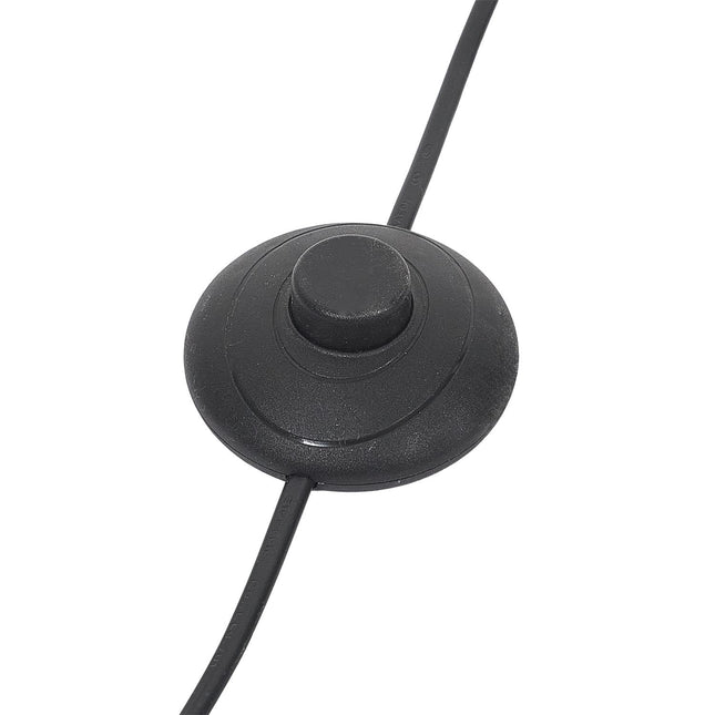 Stāvlampa ar dubulto abažūru – melna / pelēka, 150 cm