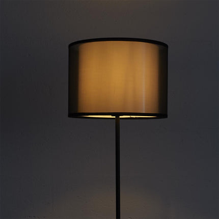 Stāvlampa ar dubulto abažūru – melna / pelēka, 150 cm