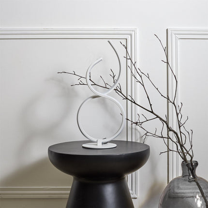 LED galda lampa spirāles formā – balta, 36 cm