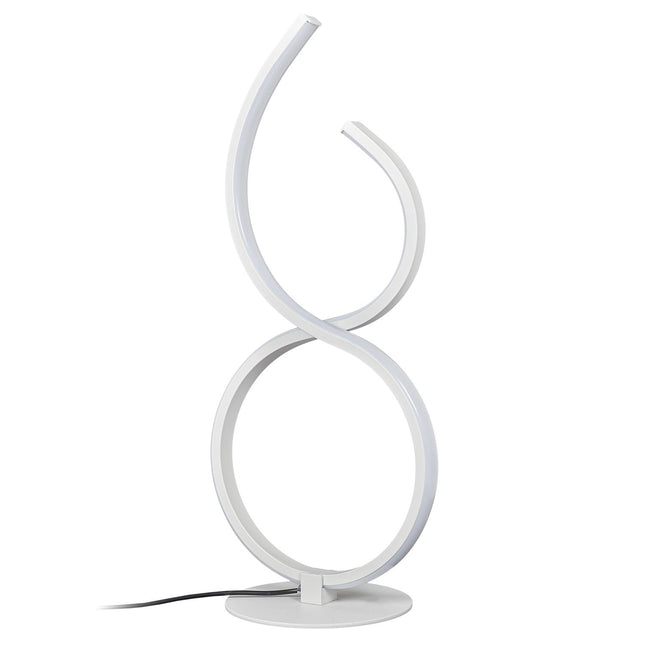 LED galda lampa spirāles formā – balta, 36 cm