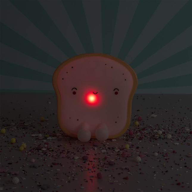 Naktslampiņa “Kawaii Toast” ar krāsu maiņu – mīksta un spaidāma