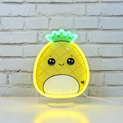 Kawaii LED neona efekta lampa, 4 dizaini, 19 × 25,4 cm