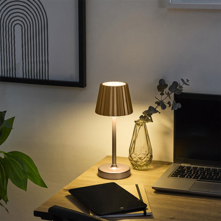 Zelta skārienjutīga galda lampa H26 cm