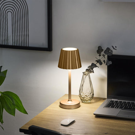 Zelta skārienjutīga galda lampa H26 cm
