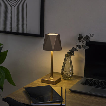 Zelta skārienjutīga galda lampa H26 cm