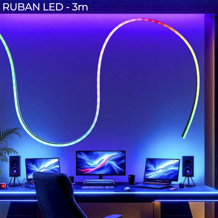Neona LED gaismas lente Rainbow USB (3 m / 5 m)