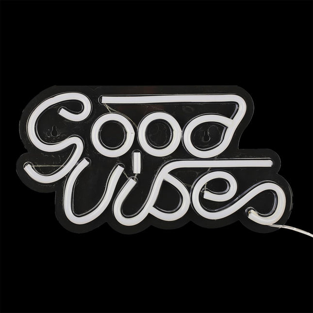 LED dekoratīvā neona lampa “Good Vibes” – rozā