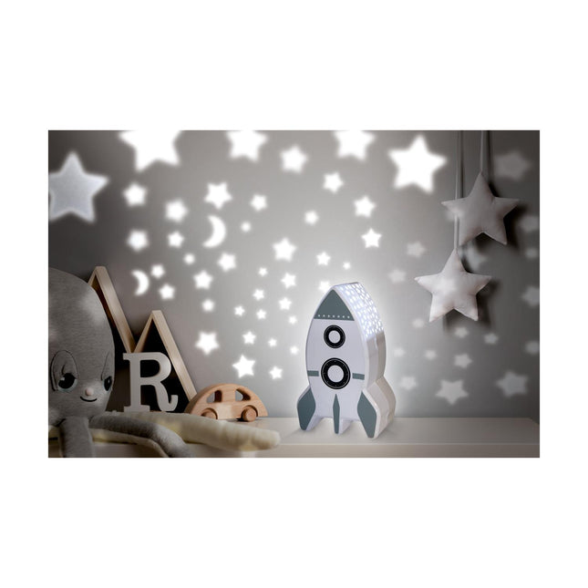 LED Naktslampiņa–Projektors “Raķete” bērniem