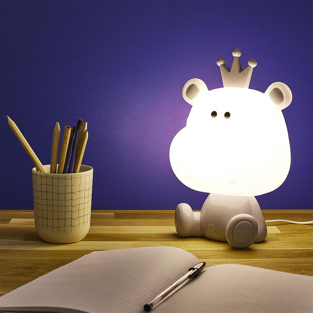 LED naktslampa “Nīlzirgs” – mīlīgs gaismas draugs bērnu istabai