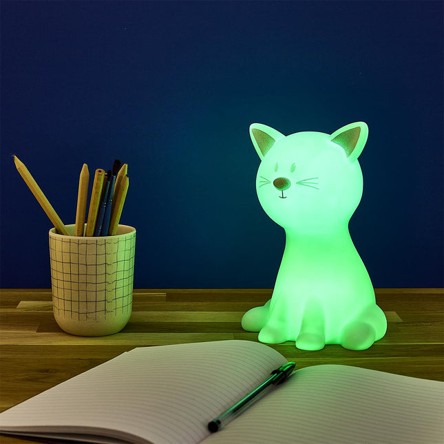 LED naktslampiņa “Kaķītis” ar krāsu maiņu – bērniem un mierīgai noskaņai
