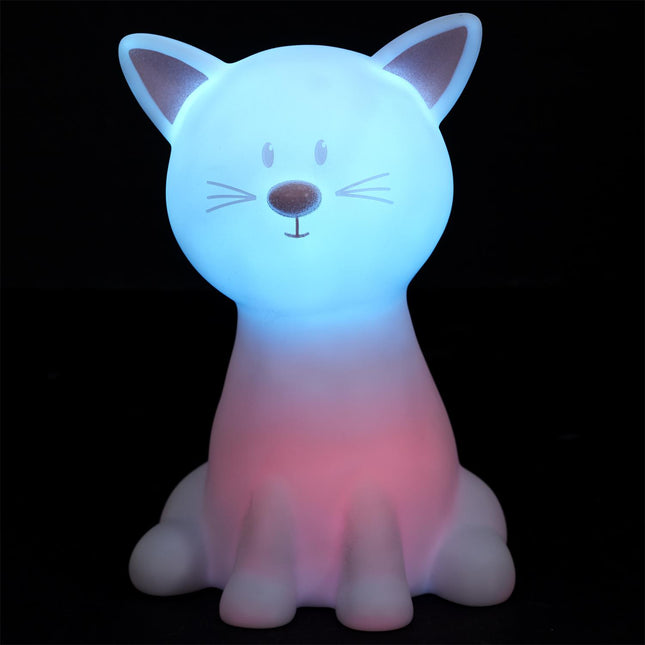 LED naktslampiņa “Kaķītis” ar krāsu maiņu – bērniem un mierīgai noskaņai