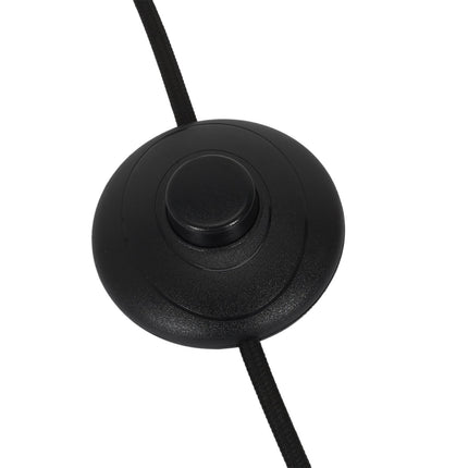 Grīdas lampa “Globe” industriālā stilā (metāls, melna)