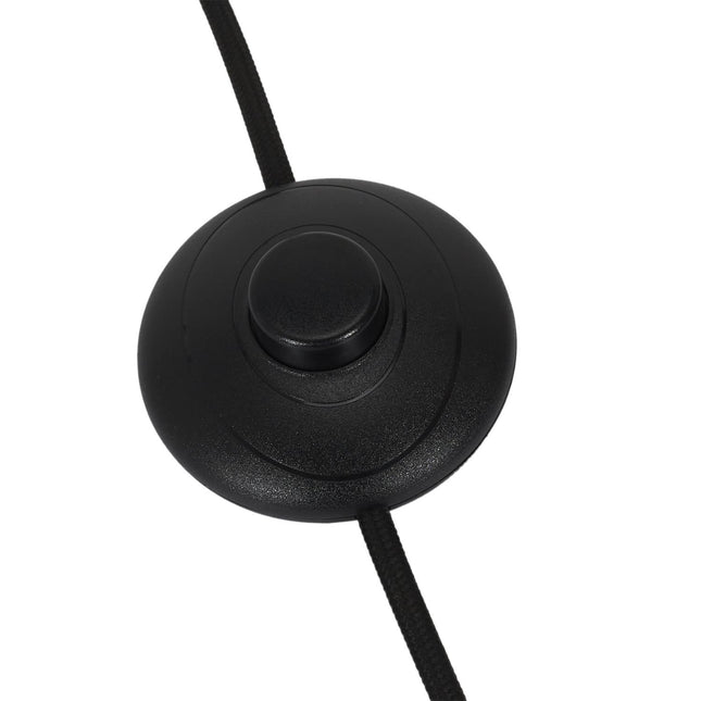 Grīdas lampa “Globe” industriālā stilā (metāls, melna)