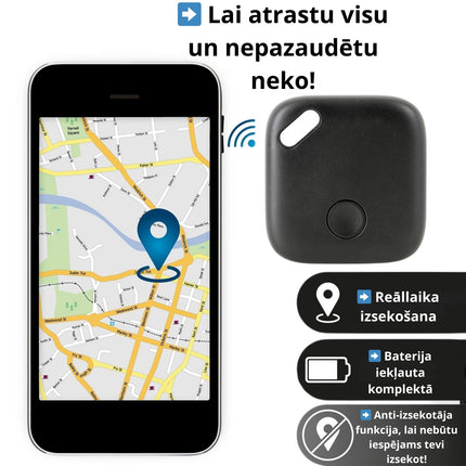 Viedais izsekotājs priekš atslēgām, somām un citiem priekšmetiem