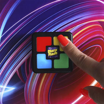 Elektroniskā atmiņas spēle Disco Flash – gaismas, skaņas un reakcijas treniņš