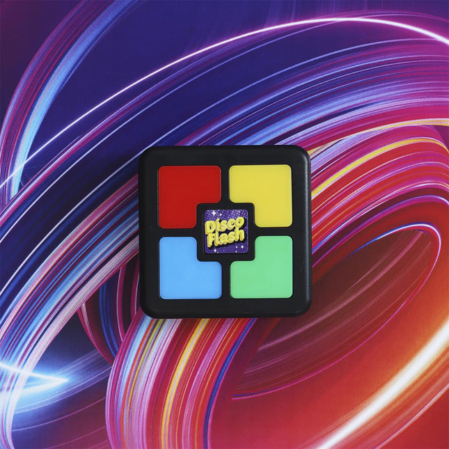 Elektroniskā atmiņas spēle Disco Flash – gaismas, skaņas un reakcijas treniņš
