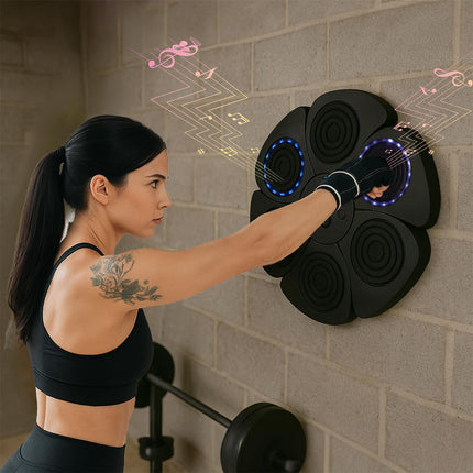 Interaktīvs boksa treniņu mērķis ar Bluetooth skaļruni un LED apgaismojumu