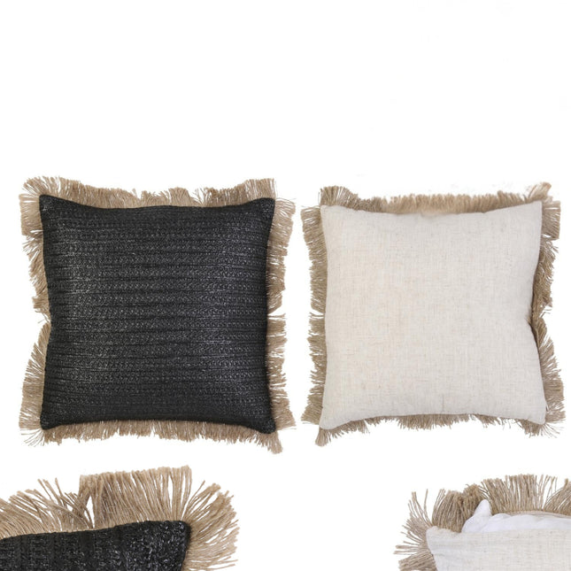 Dekoratīvais, divpusējs spilvens  ar bārkstīm – 40 × 40 cm