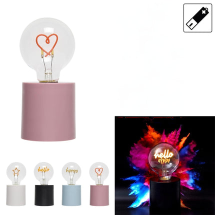LED neon efekta spuldzes lampa ar uzrakstu / simbolu – bateriju darbināma 17.3 cm