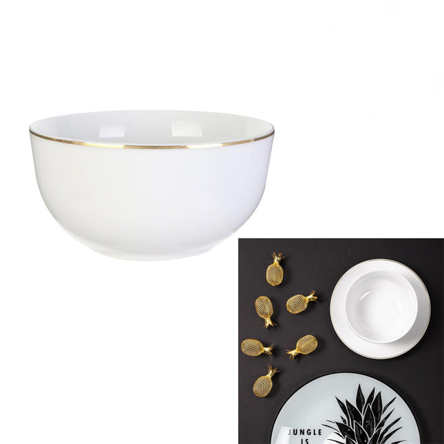 Porcelāna bļodiņa ar zelta maliņu