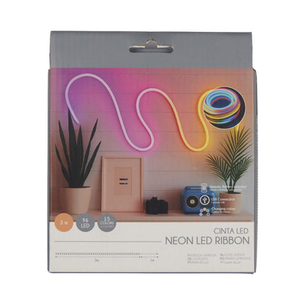Neona LED gaismas lente Rainbow USB (3 m / 5 m)