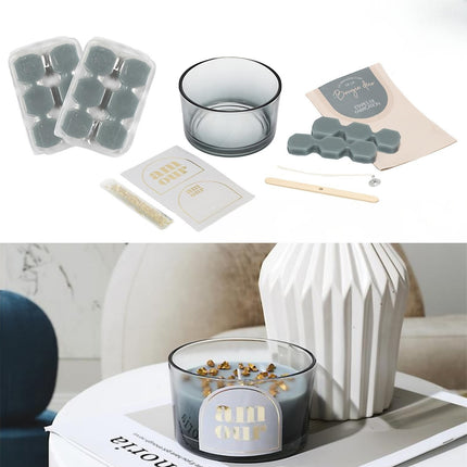 Sveču komplekts ar stikla trauku – izveido savu aromātisko sveci mājās