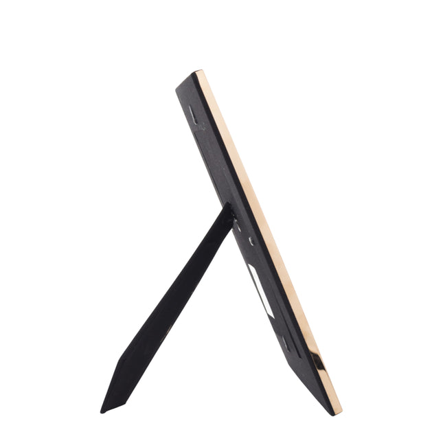 Dekoratīvs foto rāmis ar samta apdari un zelta metāla apmali – tumši zaļš