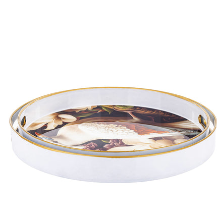 Dekoratīvas paplātes ar putna motīvu – L un M izmērs