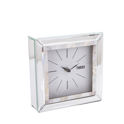 Spoguļstikla galda pulkstenis – elegants interjera akcents