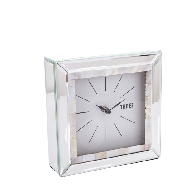 Spoguļstikla galda pulkstenis – elegants interjera akcents