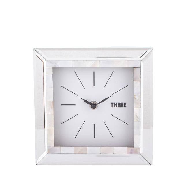 Spoguļstikla galda pulkstenis – elegants interjera akcents