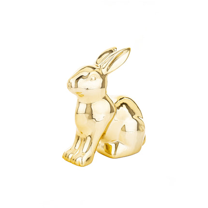 Dekoratīva zelta zaķa figūra – 18,5 cm