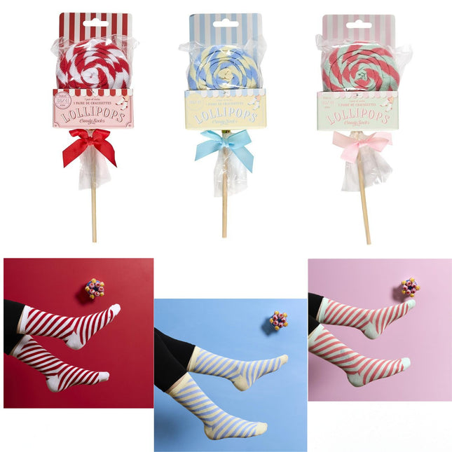 Sieviešu zeķes “Lollipop” konfektes iepakojumā, 36–41, 3 krāsas