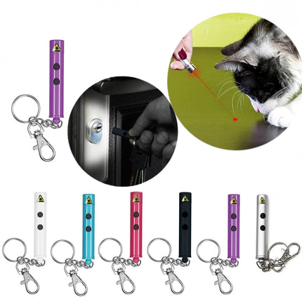 Lāzera rādītājs ar LED lukturīti – atslēgu piekariņš