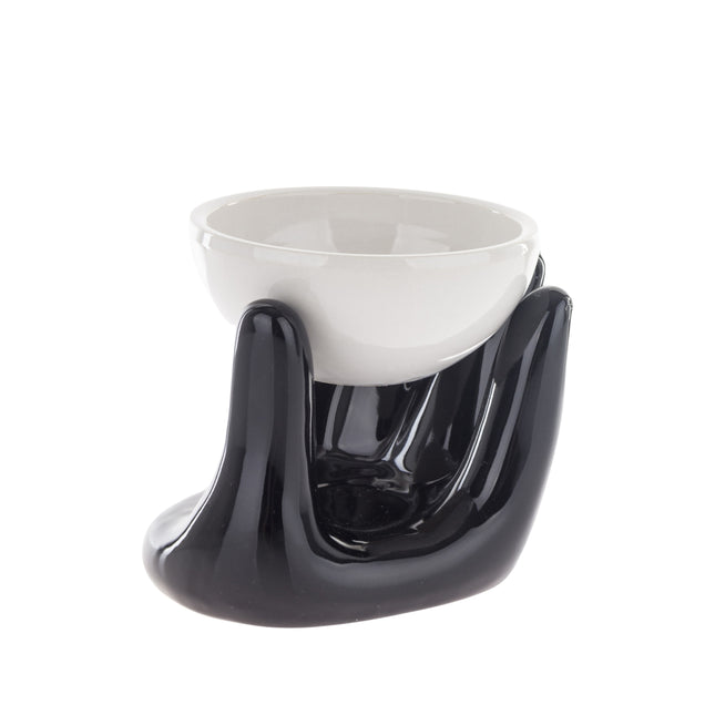 Aroma svečturis trauks “Rokas” melnbalts – divi krāsu veidi