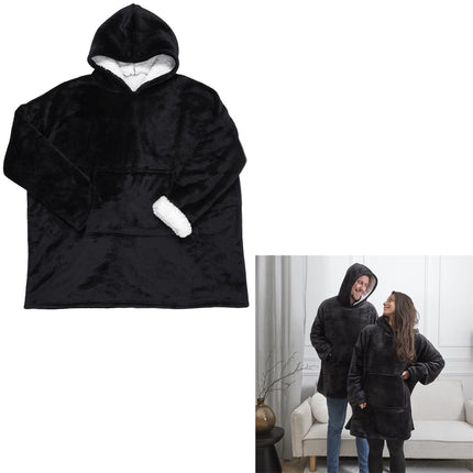 Siltā pleda jaka ar kapuci – Black Ultra Soft Comfort