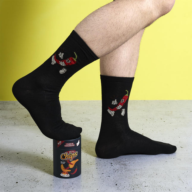 Zeķes “Chips” čipsu bundžā, sieviešu 36–41 / vīriešu 41–45, 3 dizaini